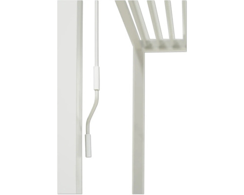 Detailweergave van een rolluikkast met bedieningsband