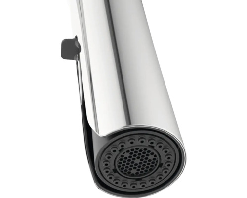 Detailopname van een kraanuitloop met perlators