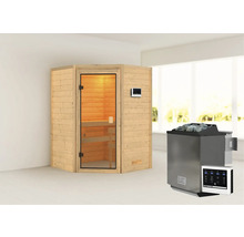 Sauna met saunakachel en saunabesturing
