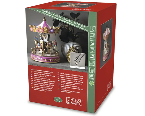 Konst Smide Carrousel met LED-verlichting in productverpakking