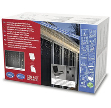 Verpakking van een led-lichtsnoer met zonnepaneel, batterijbox, multifunctioneel, dimmer, afstandsbediening en timer