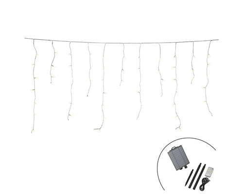 Solar ijspegelverlichting met zonnepaneel, grondpen en afstandsbediening