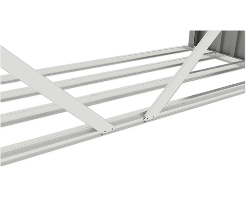 Metalen frame structuur voor een tuinhuis