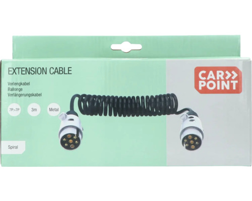Verpakking van een spiraalvormige 7-polige verlengkabel met een lengte van drie meter van Carpoint