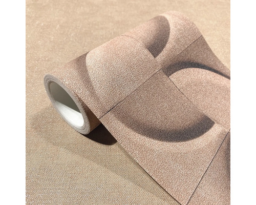 Rol vinylbehang met reliëf en geometrisch patroon