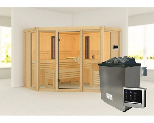 Sauna met saunakachel en bediening
