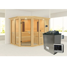 Sauna met kachel en bediening voor binnenshuis