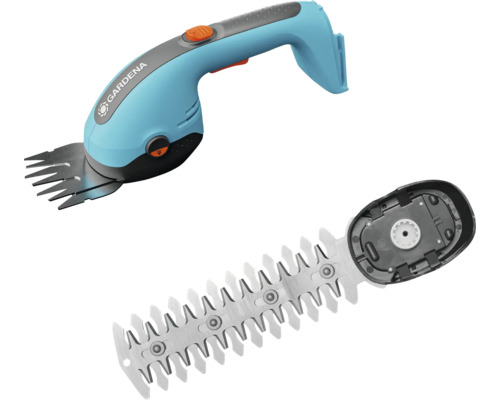 Gardena accu grasschaar met grasschaarmes en struiksnijmes