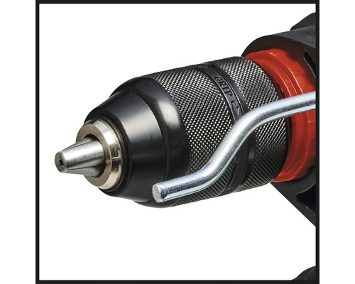 Gedetailleerde opname van een boorkop met boor en sleutel