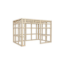 Houten frameconstructie voor een gebouw