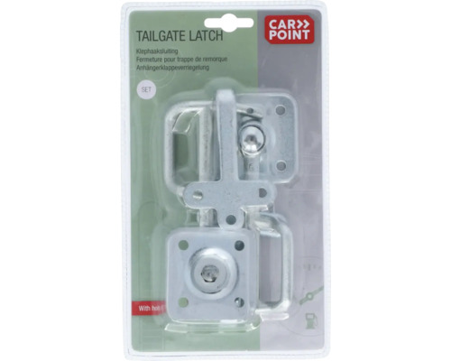 Achterklepsluiting in set met gaten