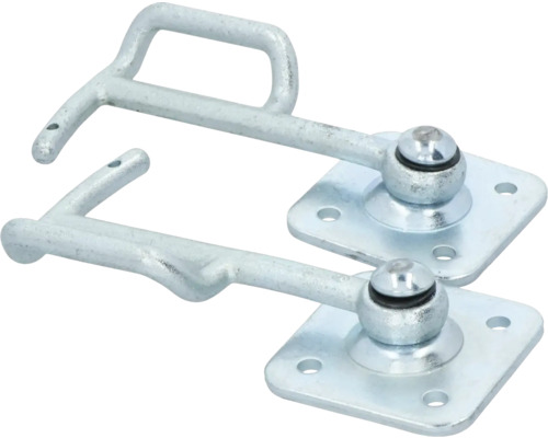 Twee aanhangervergrendelingen met montageplaat