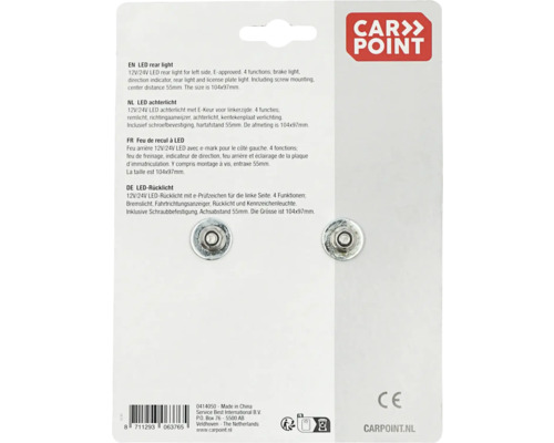 LED achterlicht voor de linkerzijde met schroefbevestiging