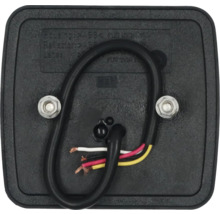 Achteraanzicht van een ledlamp met kabel en bevestigingsschroeven