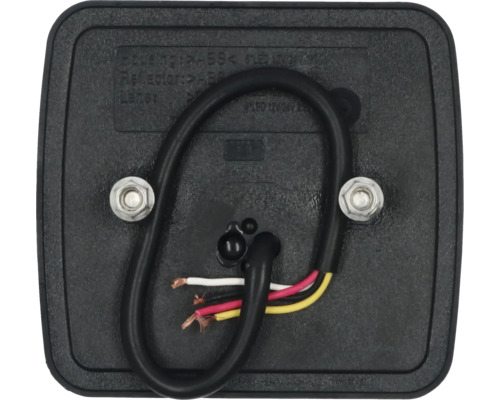 Achteraanzicht van een ledlamp met kabel en bevestigingsschroeven