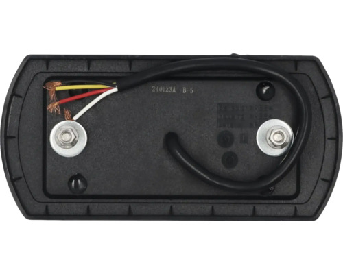 Achterkant van een aanhangerlamp met kabel en bevestigingsmateriaal