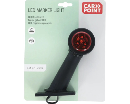 LED markeringslicht links 60 graden 150 millimeter