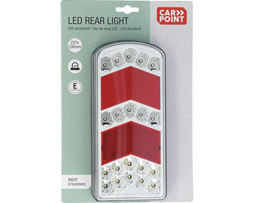 LED-achterlicht met zes functies in verpakking
