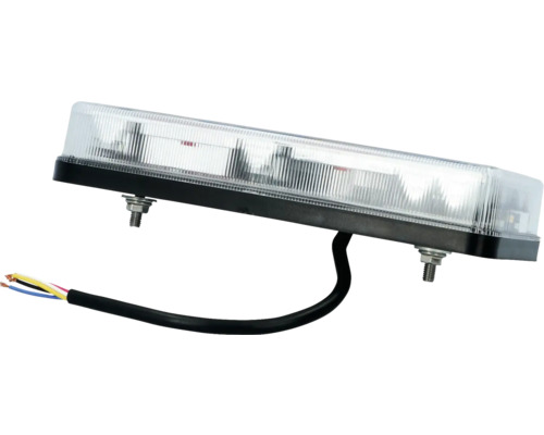 LED-waarschuwingslamp met zwarte behuizing en transparante lampenkap