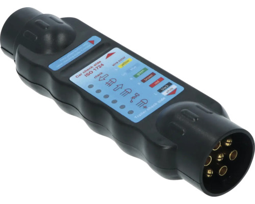 Aanhanger tester voor het controleren van de elektrische aansluitingen tussen het trekkende voertuig en de aanhanger.