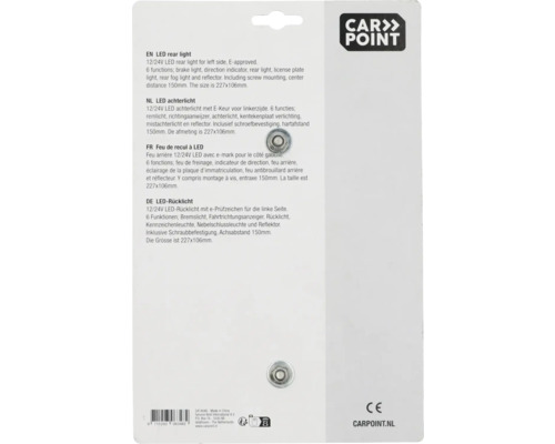 Carpoint LED achterlicht met E-keurmerk voor de linkerzijde