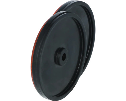 Twee ronde reflectoren met een gat in het midden