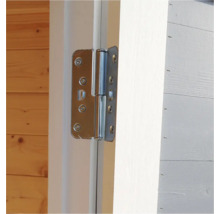 Deurophanging met schroeven aan een deur bevestigd