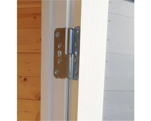 Deurophanging met schroeven aan een deur bevestigd