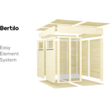 Bertilo tuinhuis bouwpakket met element systeem weergave