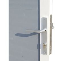 Close-up van een deur met deurklink en slot