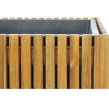Houten bloembak met kunststof binnenbak