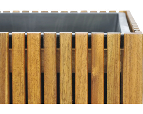 Houten bloembak met kunststof binnenbak