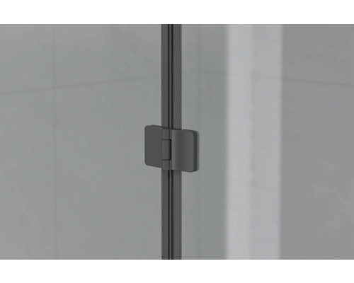 Detailopname van een douchecabine scharnier