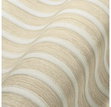 Close-up van een beige behang met streepjesmotief