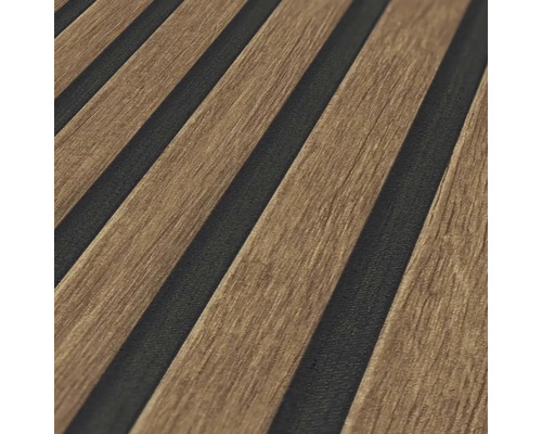 Decoratieve plaat met houtlook en veer-en-groefverbinding