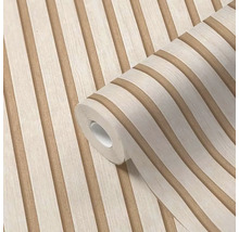 Rol behang met houten lambrisering effect
