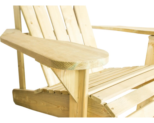 Detailopname van een Adirondack-stoel van hout