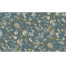 Behang met bloemmotief en takpatronen