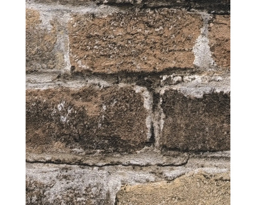 Close-up van een behang met baksteenmotief