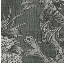 Close-up van een behang met vogel- en bloemmotief