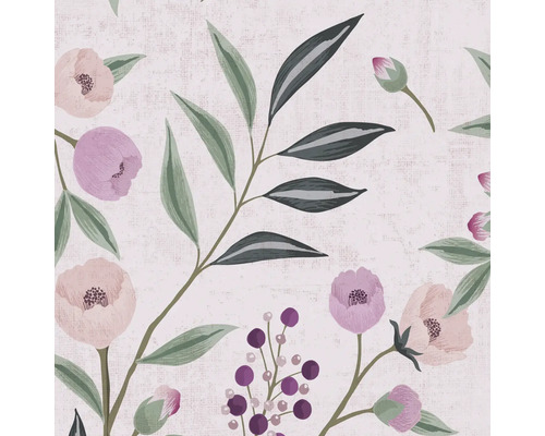 Bloempatroon met bladeren en bessen op een lichte achtergrond