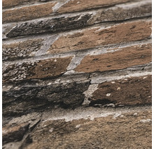 Close-up van een gestructureerd bakstenen behang