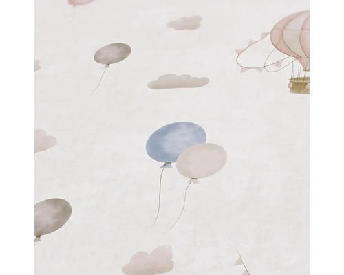 Behang met het motief luchtballonnen en wolken
