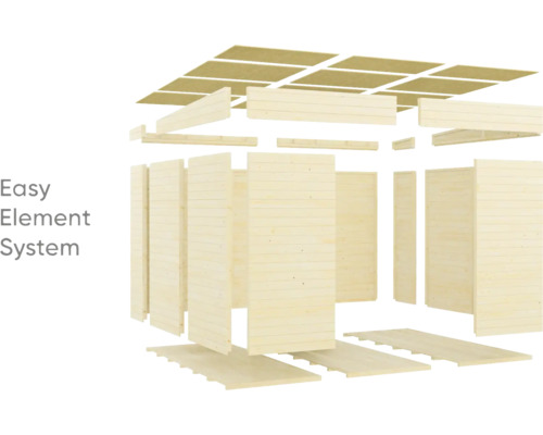 Eenvoudig elementsysteem voor houten constructies