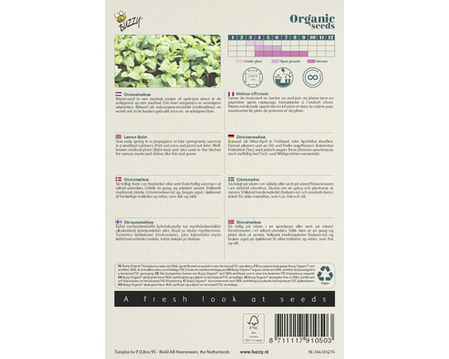 Buzzy Organic Citroenmelisse zadenverpakking
