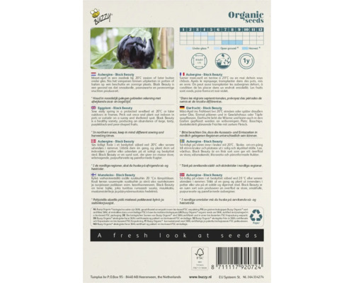 Zaadverpakking aubergine Black Beauty