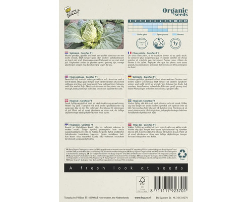 Spitskool Caraflex F1 zaadverpakking voor biologische teelt