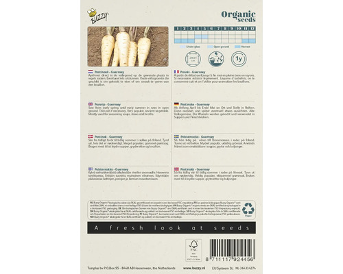 Pastinaak Guernsey zadenpakket voor het kweken van pastinaken