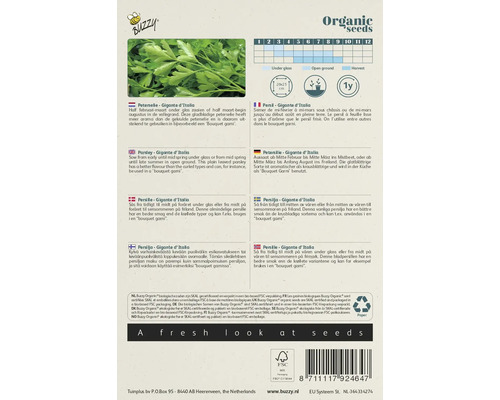Buzzy Organic Peterselie Gigante d''Italia zadenpakket