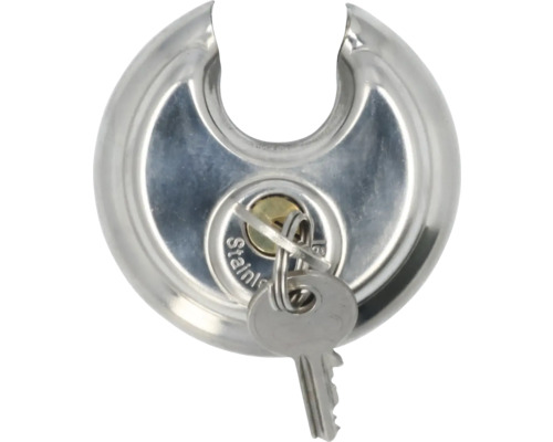 Rond roestvrijstalen hangslot met sleutel